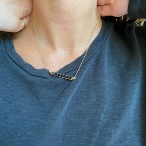 House of Harlow 1960 seers necklace gold/black